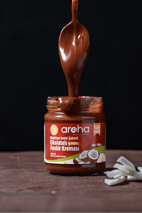 Aroha Hindistan Cevizi Şekerli Çikolatalı Fındık Kreması - 180 gr
